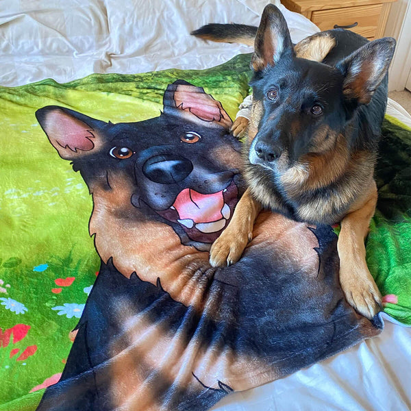 Custom Cartoon Pet Fleece Blanket