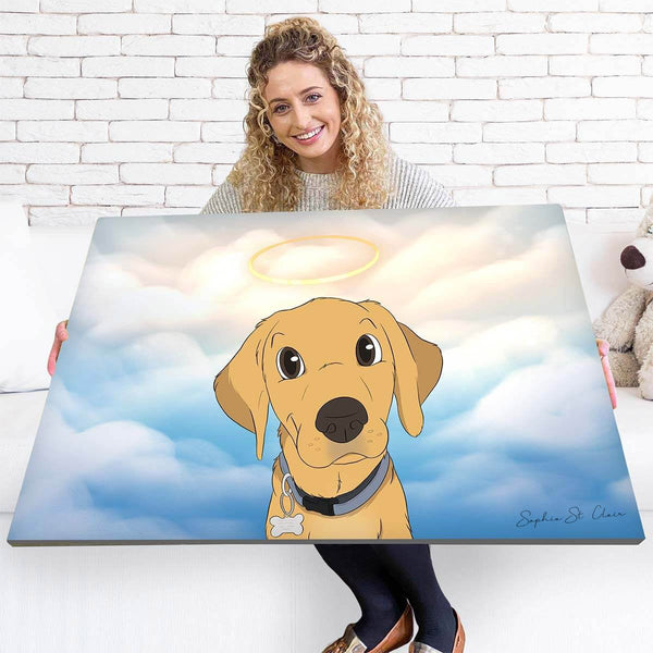 Memorial Custom Cartoon Pet Portrait