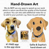 Custom Hand-Drawn Cartoon Pet Canvas