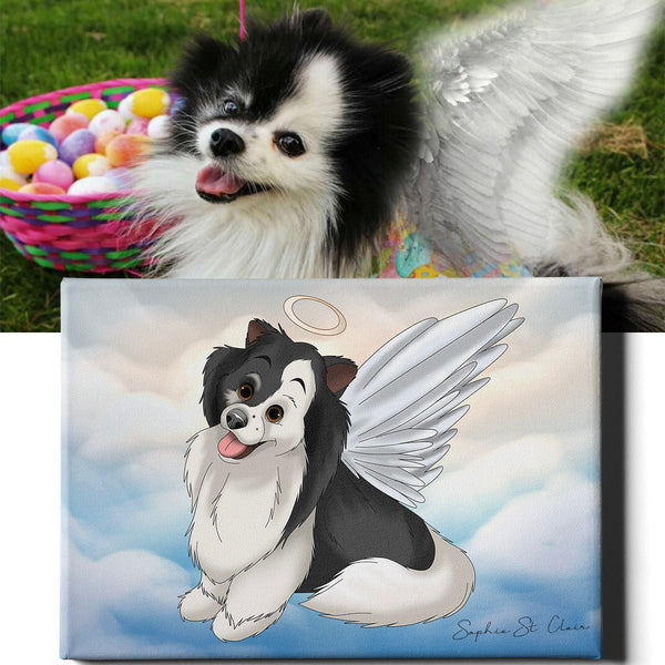 Memorial Custom Cartoon Pet Portrait