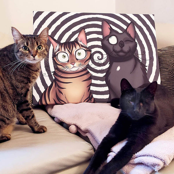 Custom Spooky Halloween Art Wrapped Pet Canvas