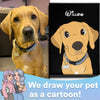 The Curious Custom Cartoon Pet Portrait