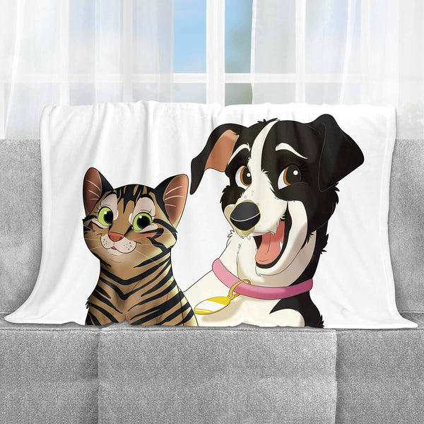 Custom Cartoon Pet Fleece Blanket